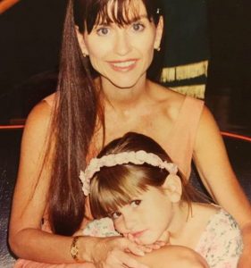 Bianca Haase and her mother in childhood