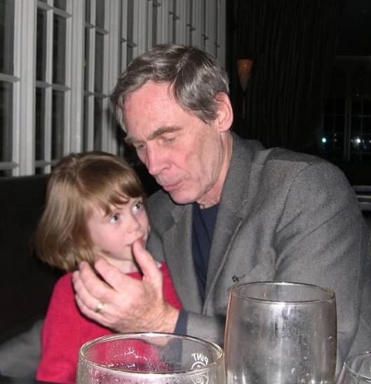 Sophia Lillis with her grandfather in her childhood