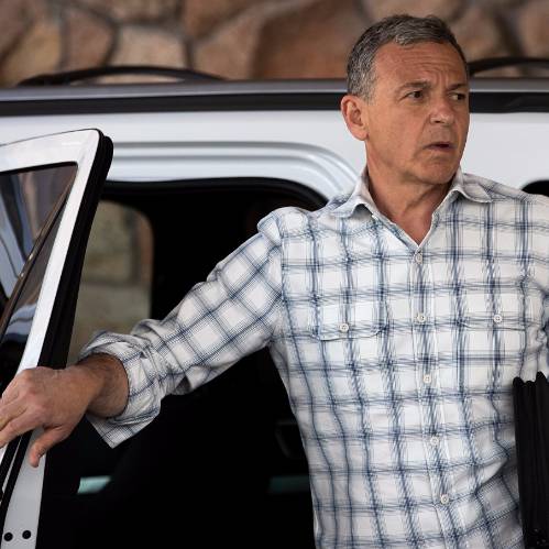 Bob Iger with the car