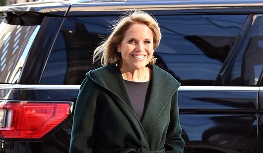 Katie Couric pictured with her car