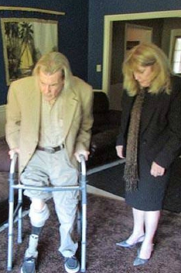 Patricia Ann Vincent supports her husband Jane after leg amputation