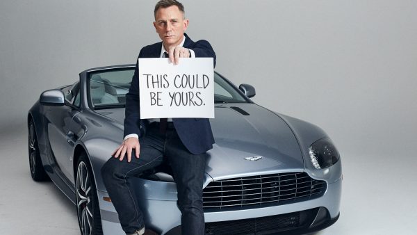 Daniel Craig pictured with his car 
