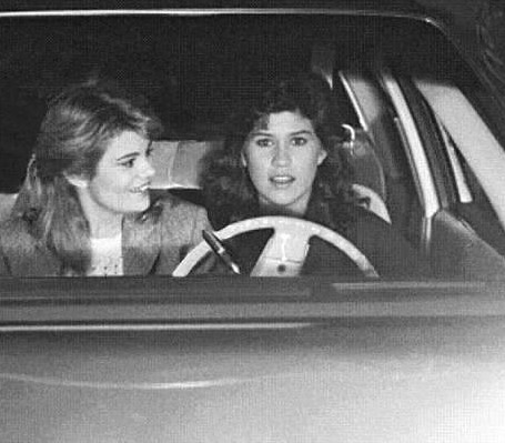 Nancy McKeon drives with her partner