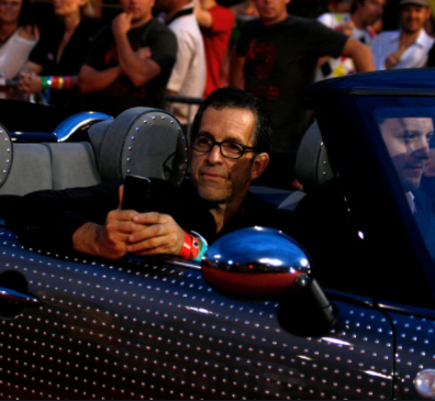     Kenneth Cole in his car 