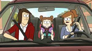 JG Quintel and his friends in the car 
