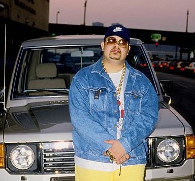 Xea Myers' father, Heavy D, pictured with his car