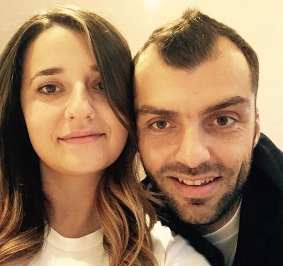 Nadica Adzi Skerleva with her husband Goran Pandev