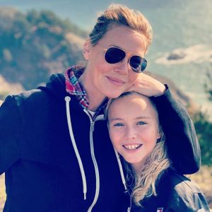 Connie Nielsen and her son Bryce Sardis Ulrich-Nielsen