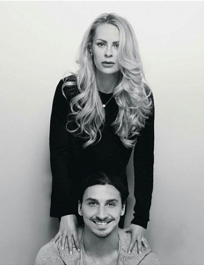 Helena Seeger and her partner Zlatan Ibrahimovic 