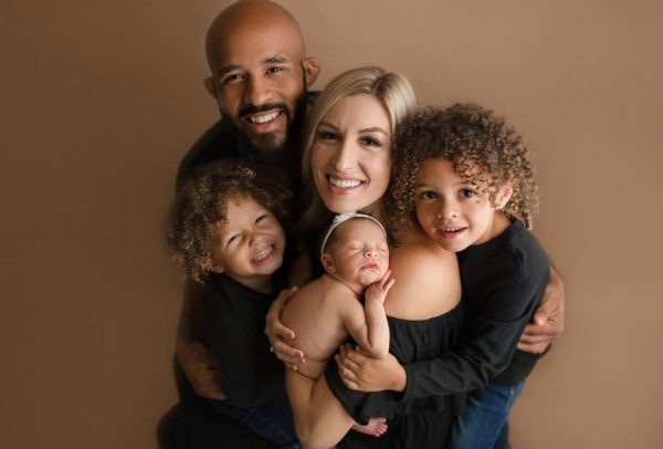 Destiny Bartels with her husband Demetrius and their 3 children 