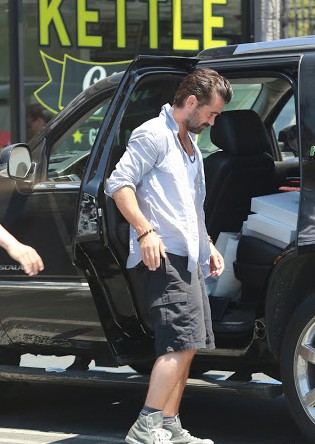 Kim Bordenave's ex-boyfriend Colin Farrell pictured with his car