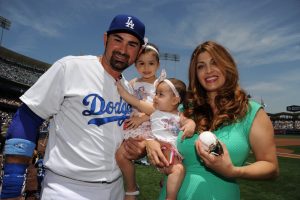Adrian Gonzalez and his family