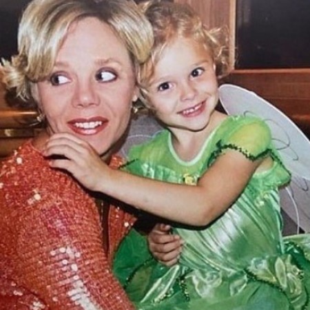 Childhood photos of Chloe and her mother