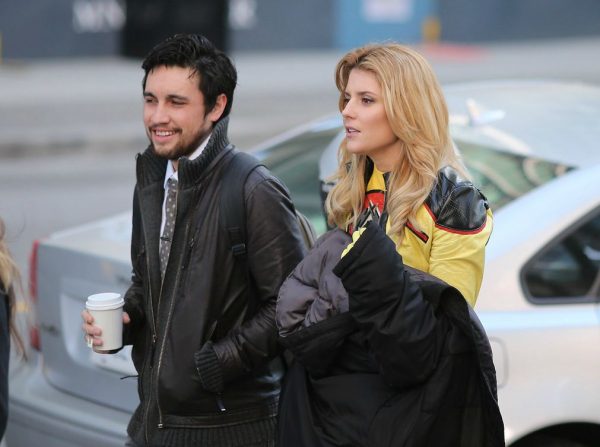 Grace Helbig walks with ex-boyfriend Chester See