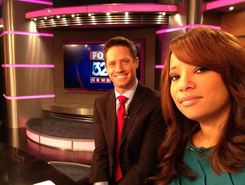 Dawn Hasbrouck takes a selfie with her co-host 