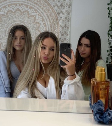 Issey Moloney and her friends