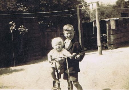 John King's childhood photo with his brother 