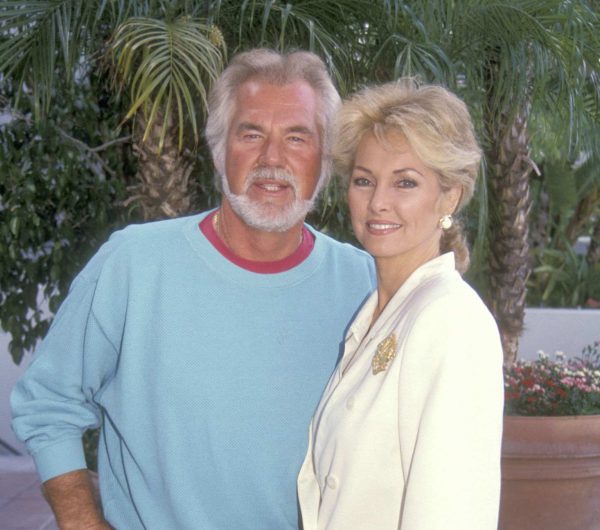 Musician Kenny Rogers and wife Marian Gordon attend the NBC Fall TCA News Tour at the Universal Hilton Hotel in Universal City, California on July 29, 1991