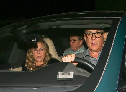 Rita Wilson was in the car while her husband was driving 