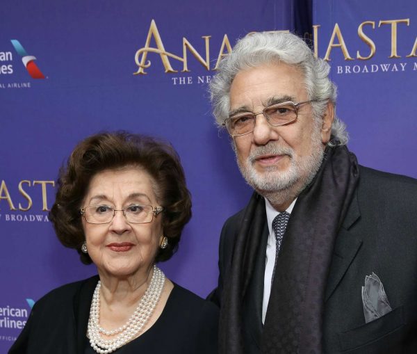 Placido Domingo and wife Marta Domingo attend the opening night performance of 