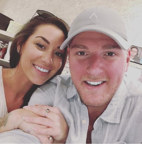 Pat McAfee poses with his wife Samantha Ludy