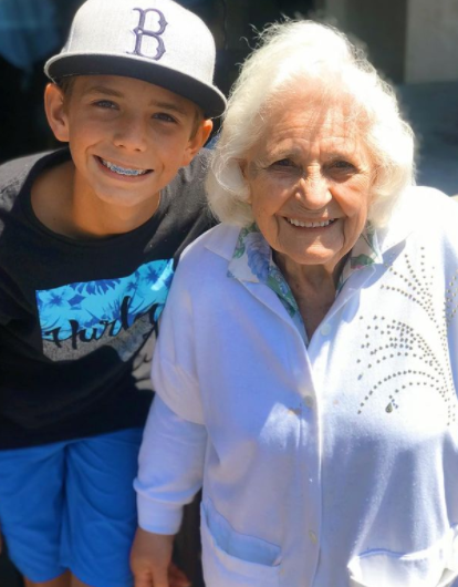 Ryder James and his grandmother 