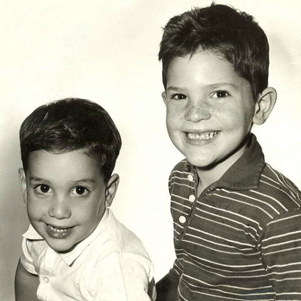 Harvey Weinstein and his brother in their childhood photo