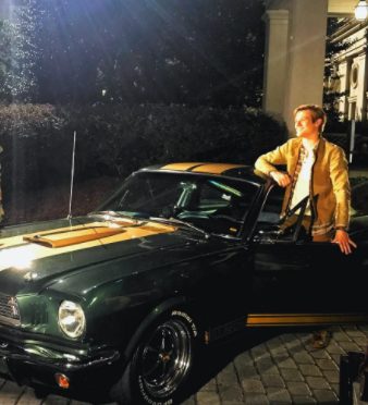 Lucas Till pictured with his car