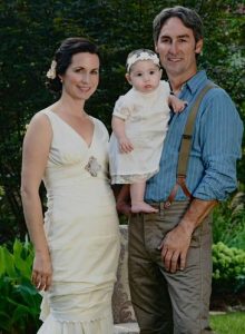 Mike Wolf with his wife and daughter