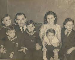 Childhood photo of Christine Pelosi with her family