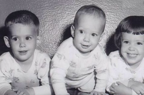 John Andretti's childhood photo with siblings