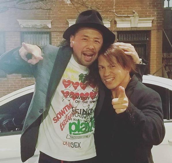 Harumi Maekawa's husband, Shinsuke Nakamura, is pictured in the car with his friend