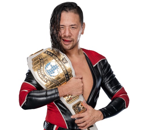 Harumi Maekawa's husband, Shinsuke Nakamura, pictured with his belt