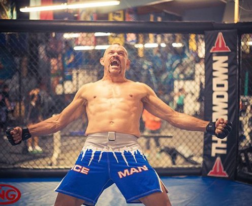 Chuck Liddell's reaction after winning the game