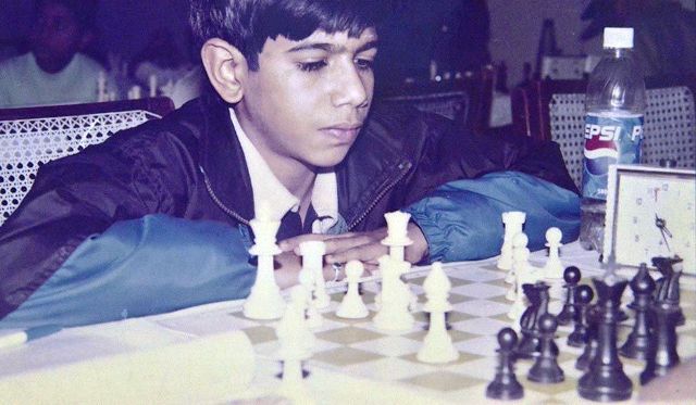 Uzvindra Chahal playing chess