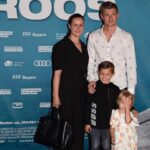 Tony Cross with his wife and children