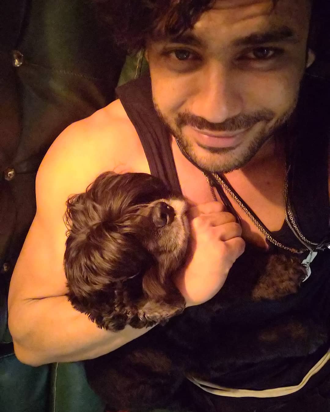 Vishal Aditya Singh and his dog