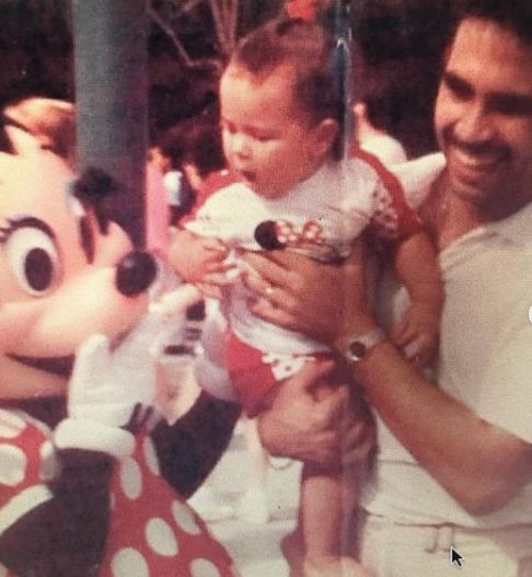 Veronica Vega's childhood photo with her father