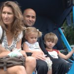 Steffi Graf with husband and children