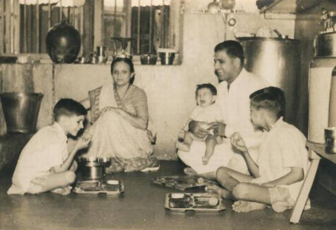 Vinoo Mankad and his family