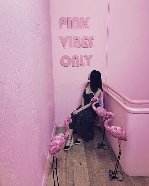 Vini Raman loves pink