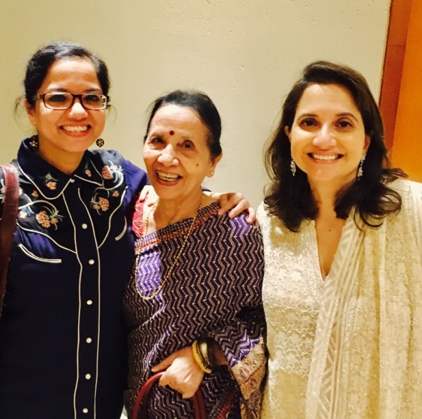 Vikram Chandra's mother Kamna Chandra and her daughters Tanuja Chandra and Anupama Chopra