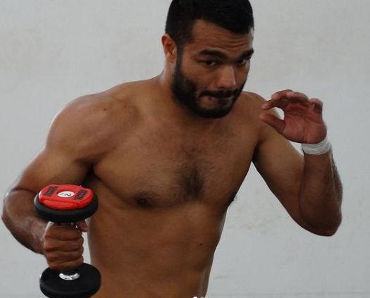 Vikas Krishan Yadav during his workout
