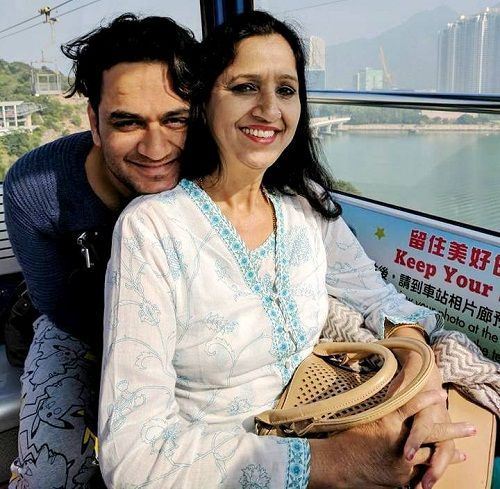 Vikas Gupta and his mother Sharda Gupta