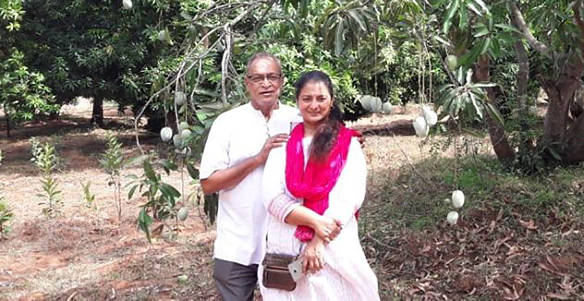 Vijaya Chamundeswari and her husband
