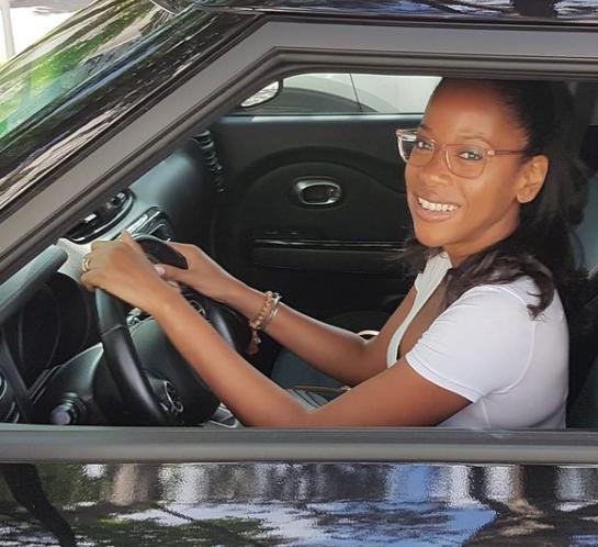 Nneka Elliott drives her car