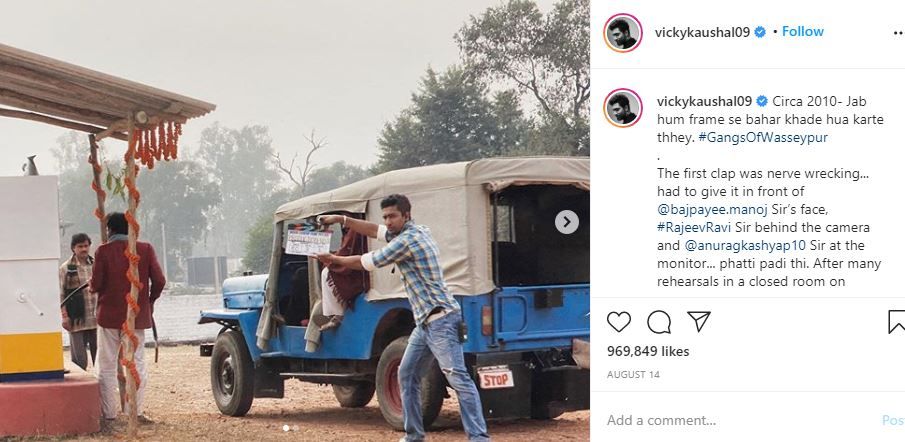 Vicky Kaushal during filming of the Wasipur Gang