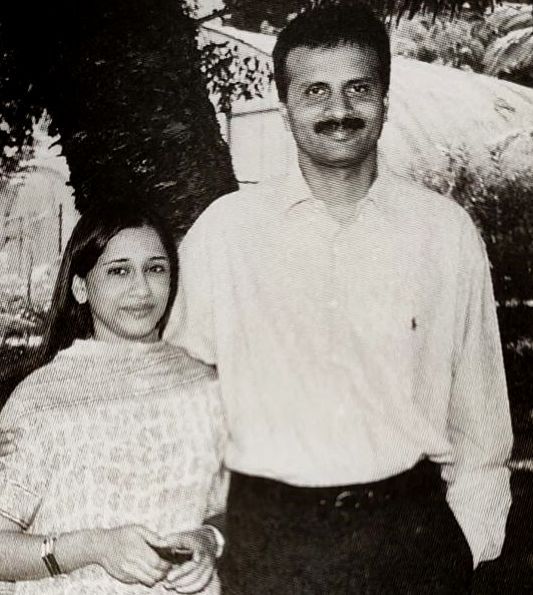 VG Siddhartha and his wife Malawika