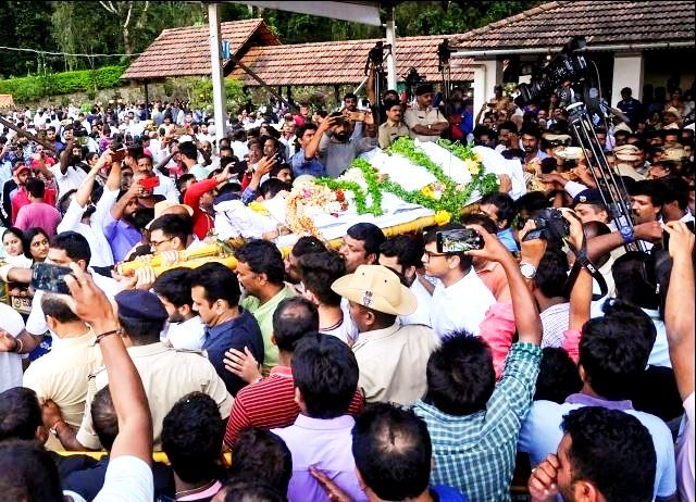 VG Siddhartha's remains brought to Chikmagalur