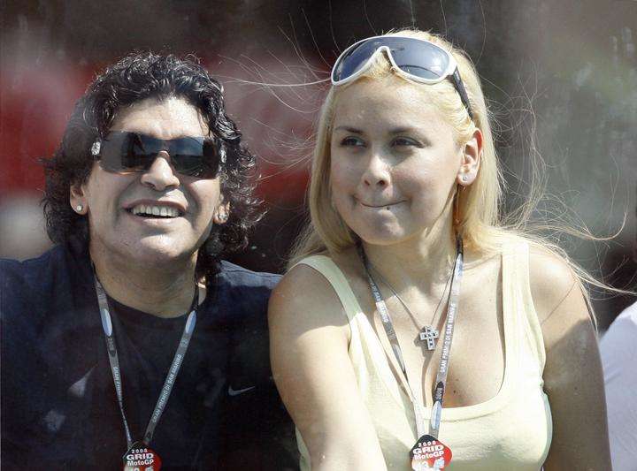 Diego Maradona and Veronica before the birth of their child
